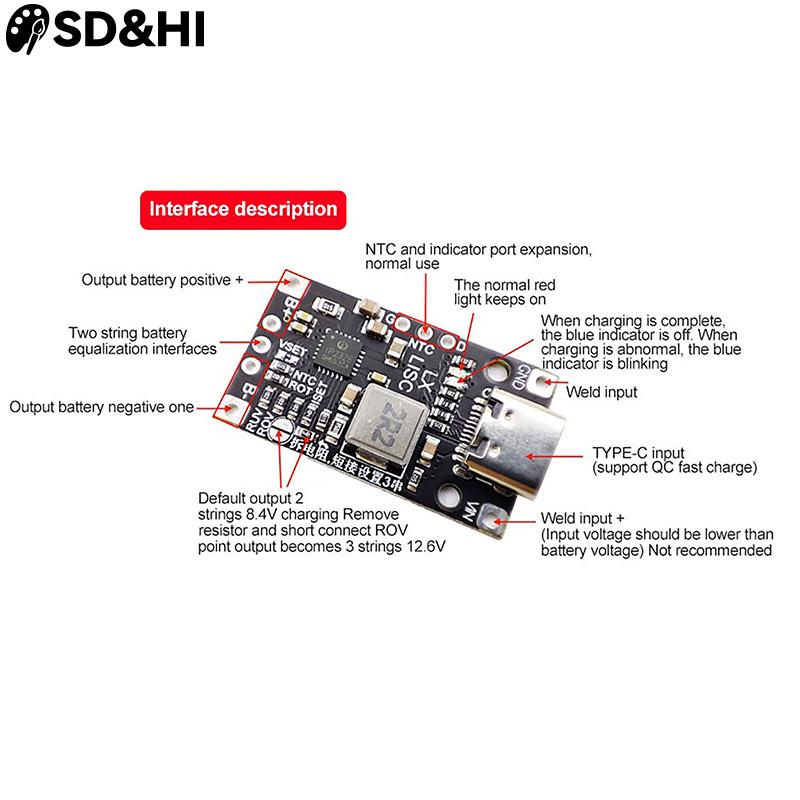 Placa de carga tipo C 2S 3S 8, - Li Ion Charger Module reseña y precio