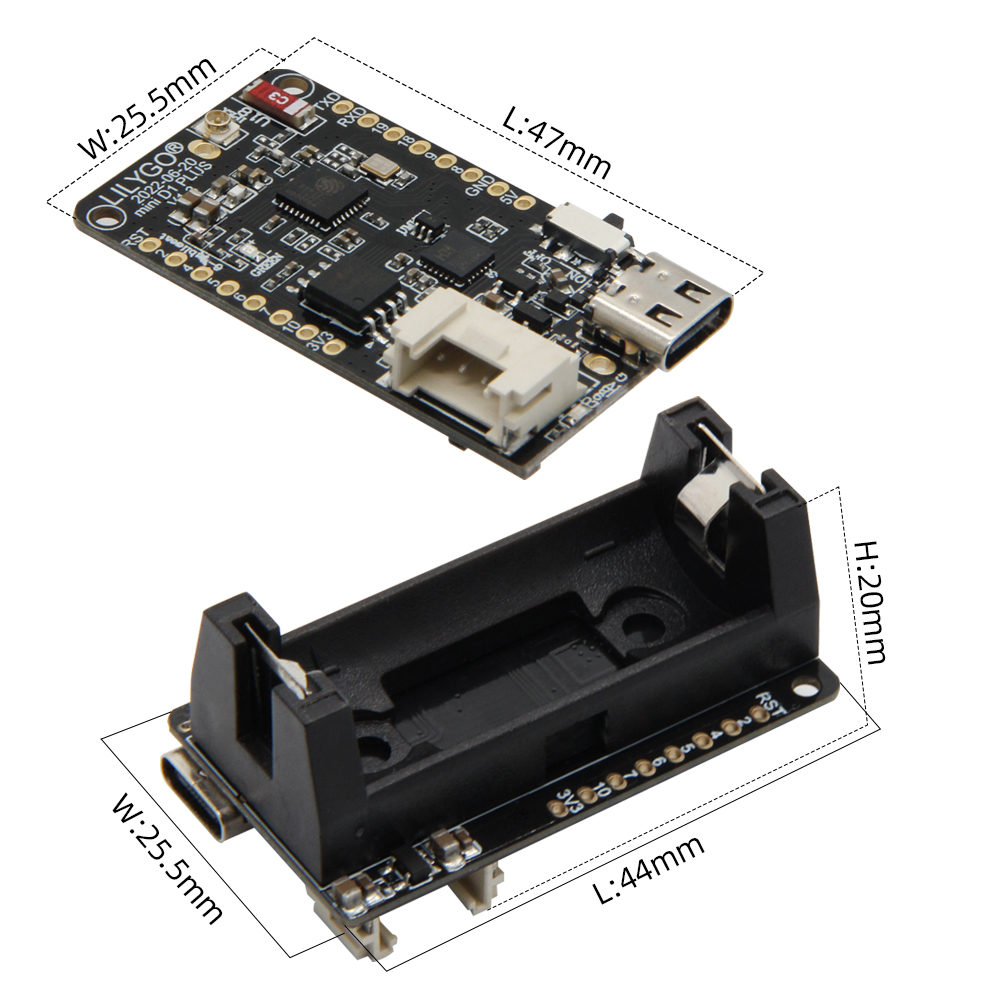 LILYGO® TTGO T-OI Plus ESP32-C - Esp32 Battery Holder Lipo reseña y precio