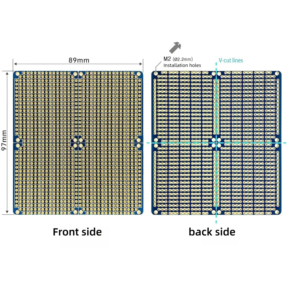 Placa PCB 4 en 1 con conexión  - Perfboard reseña y precio