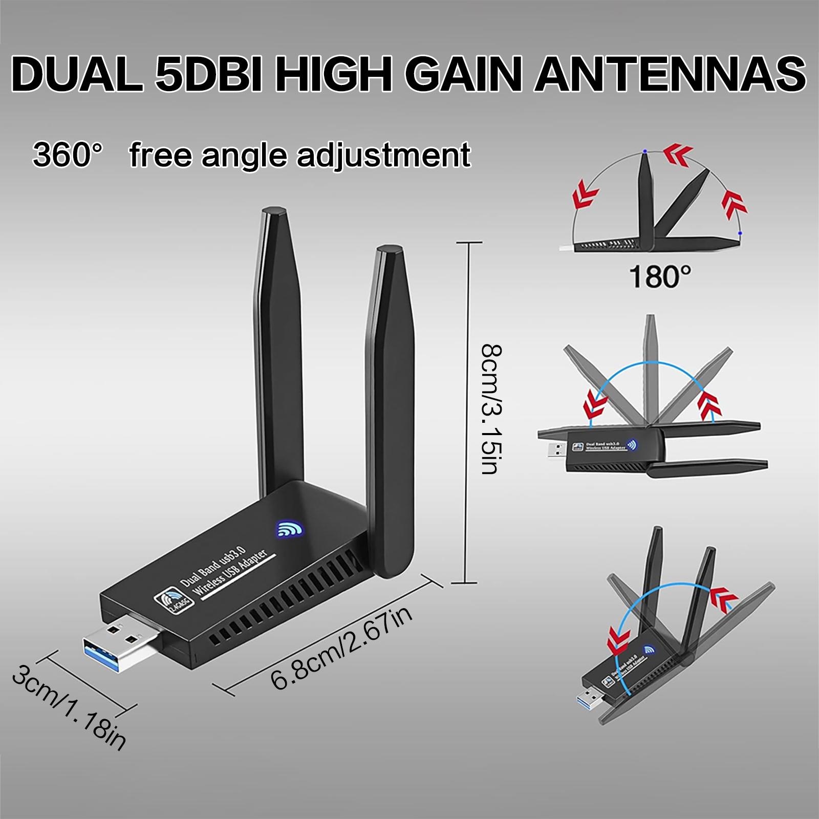 Adaptador WiFi USB de 1300Mbps - Antenna 2.4Ghz reseña y precio